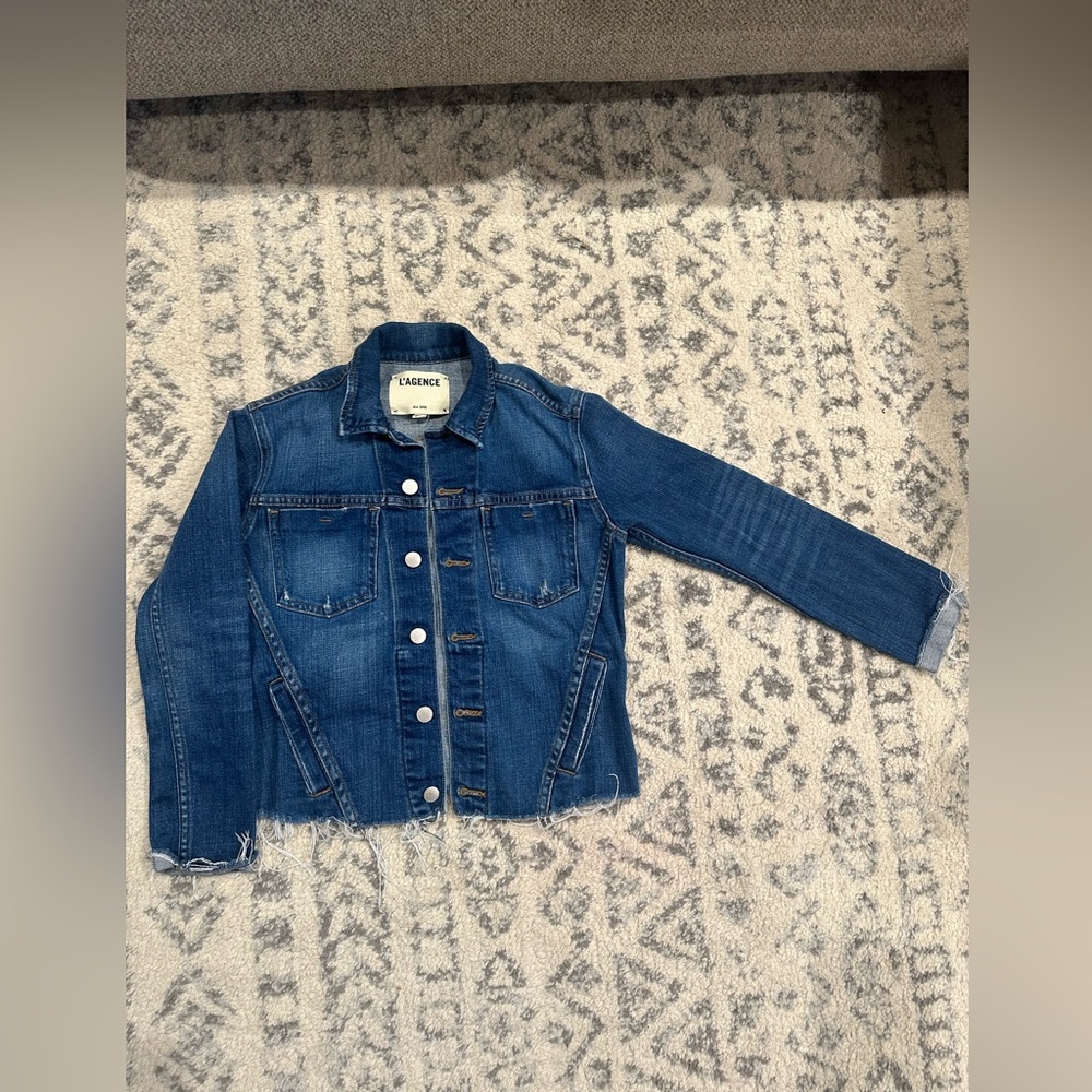 L'AGENCE Classic Indigo Denim Jacket